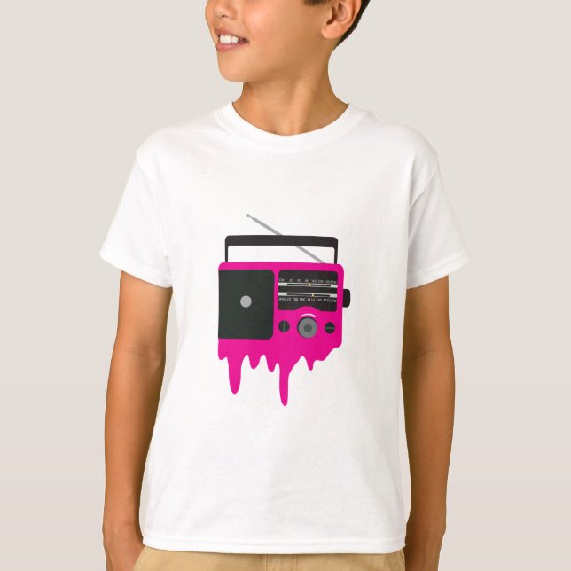 Smälter Rosa Radio T Shirt (Framsida)