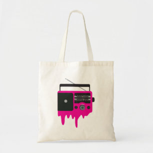 Smälter Rosa Retro-radio Tygkasse