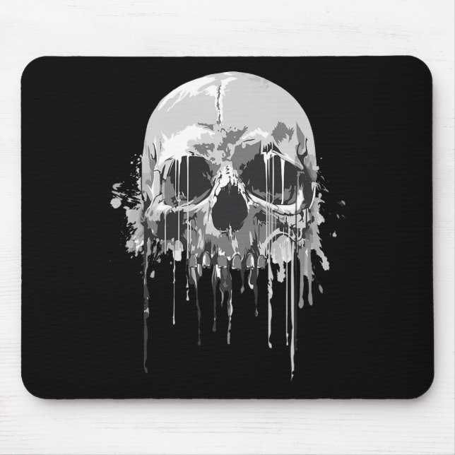 Smälter Skeleton-droppskal Skull Halloween Co Musmatta (Framsidan)