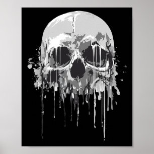 Smälter Skeleton-droppskal Skull Halloween Co Poster