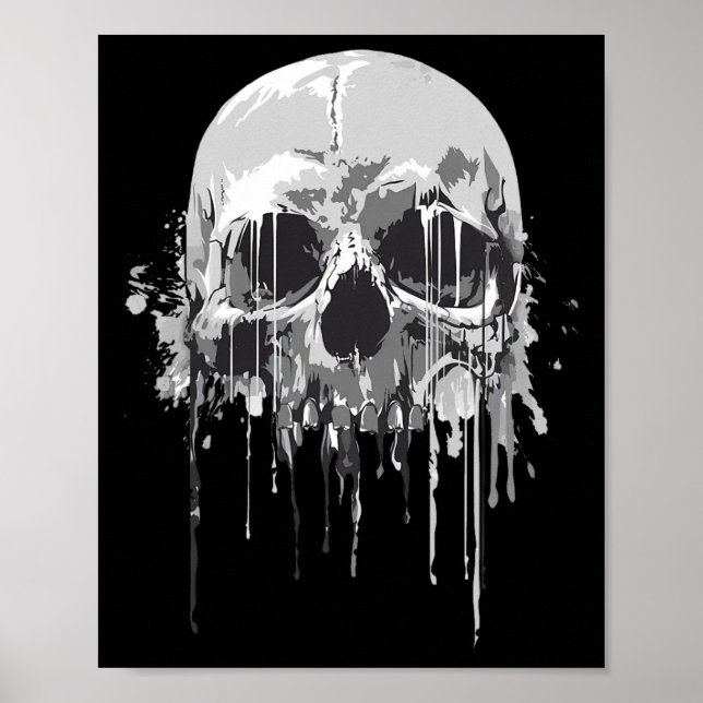 Smälter Skeleton-droppskal Skull Halloween Co Poster (Framsidan)