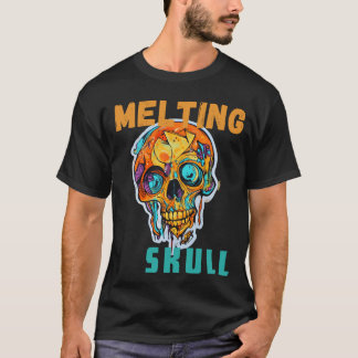 Smälter skullerteckningsgrafik t shirt