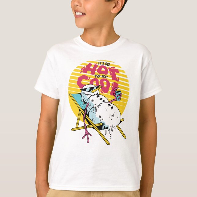 Smälter Snögubbe så att hetten blir coola T Shirt (Framsida)