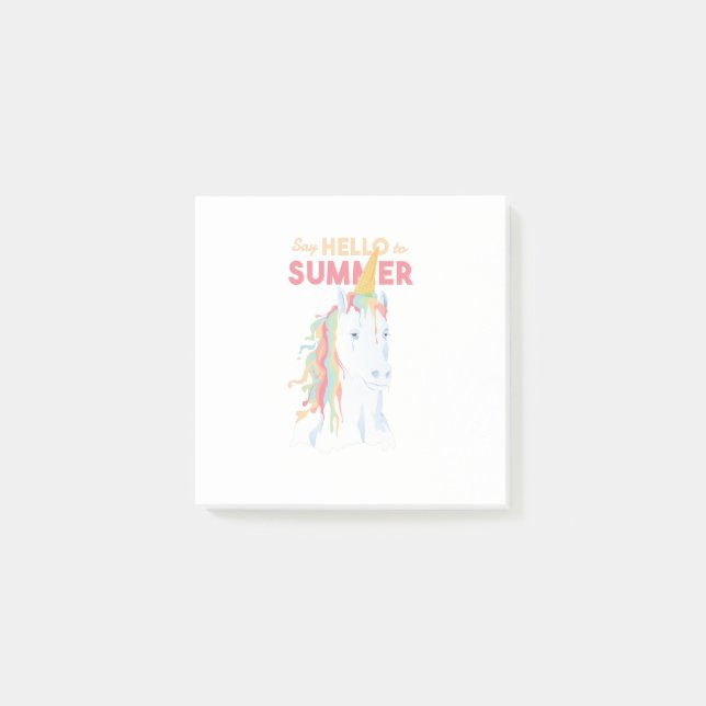 Smälter Summer Unicorn Post-it Block (Framsida)