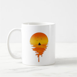 Smälter Sunset Mugg - Surreal Ocean Horizon med Sa