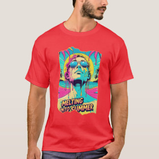 Smälter till sommaren - Trippy Retro Beach Vibes T Shirt