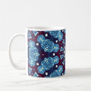 Smälter vattenfärgsfärgfull symmetrisk mönster. V Kaffemugg