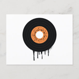Smälter vinyl-LP-post Inbjudan Vykort