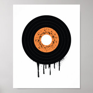 Smälter vinyl-LP-post Poster