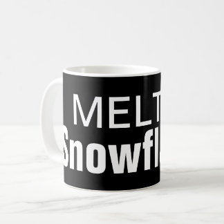 Smältt snöflingorkaffemugg kaffemugg