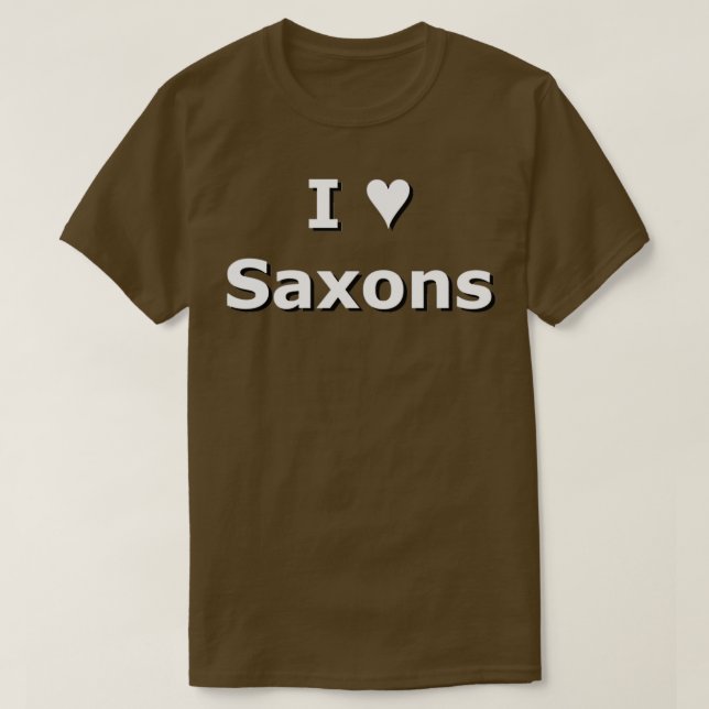 SMandH 1028 I Kärlek Heart Saxons T Shirt (Design framsida)