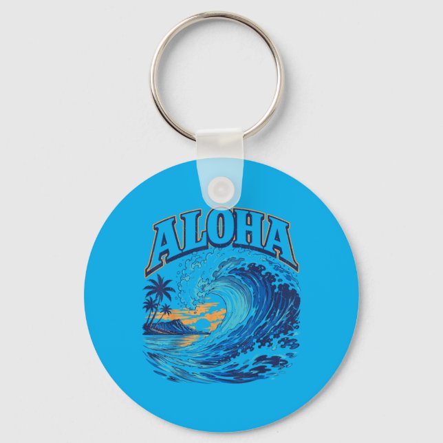 Småpojkar Hawaiian Nyckelring (Framsida)