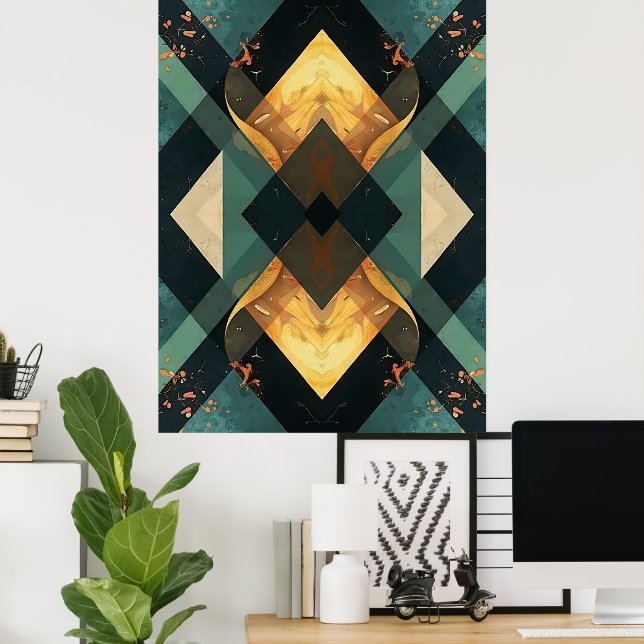 Smaragd Amber Prism Poster (Hemmakontoret)