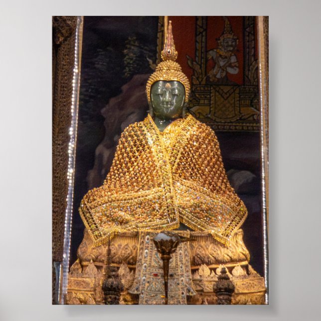 Smaragd-Buddha-staty Poster (Framsidan)