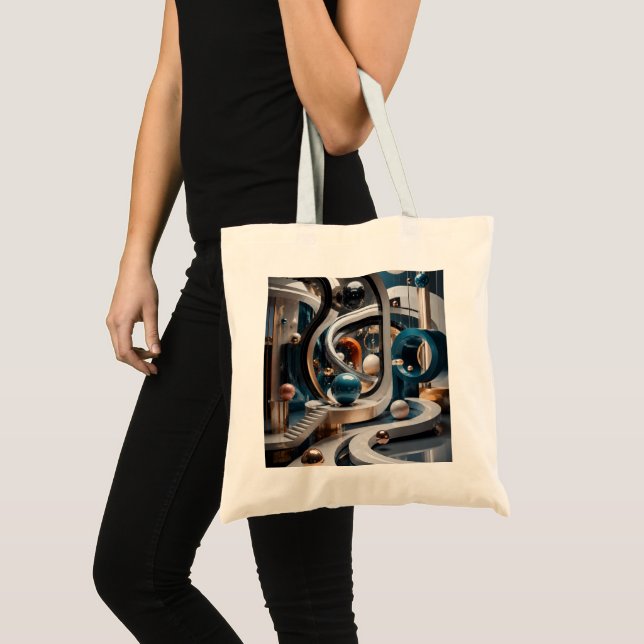 Smaragd Celestiala Berg Surreal Teal Tygkasse (Framsida (produkt))