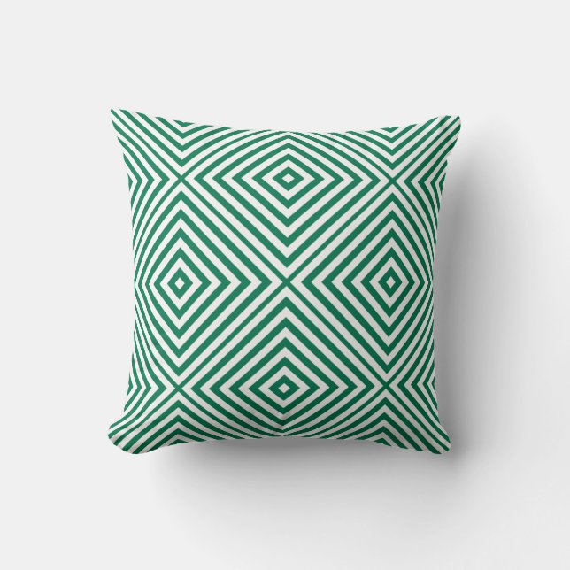Smaragd Diamant Chevron Kudde (Framsida)