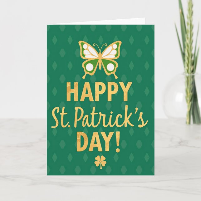 Smaragd Diamant St Patricks-kort Kort (Framsida)