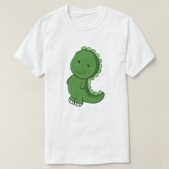 Smaragd Dino-trolldom T Shirt (Design framsida)