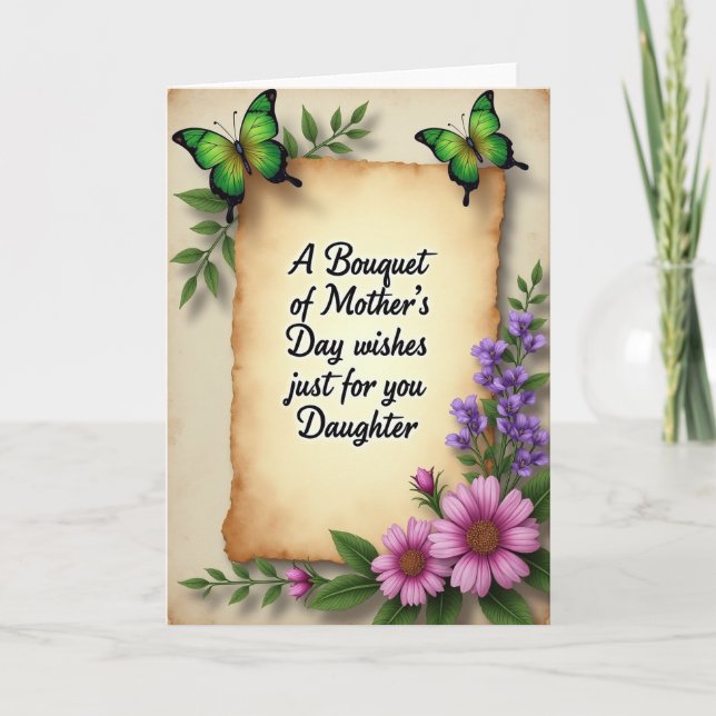 Smaragd fjäril Mor Kort (Framsida)