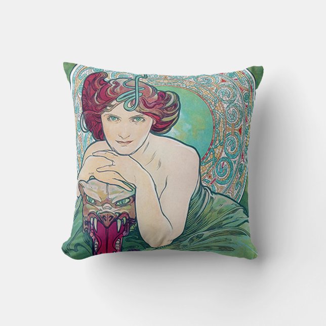 Smaragd (Fyra juveler), Alphonse Mucha Kudde (Framsida)