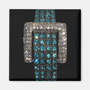 Smaragd- och diamantkonst Bling Bling Magnet