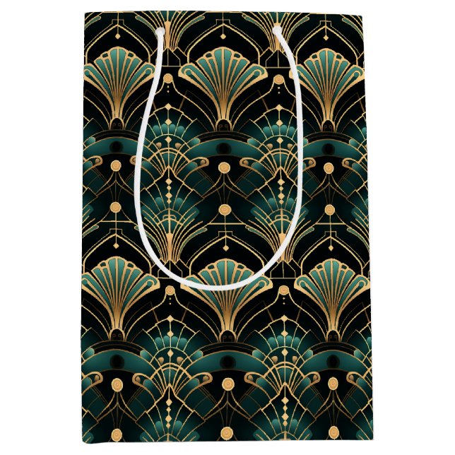 Smaragd och guld Art Deco-inspirerad (Framsidan)