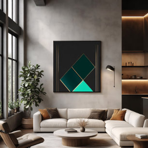 Smaragd och guld minimalism poster