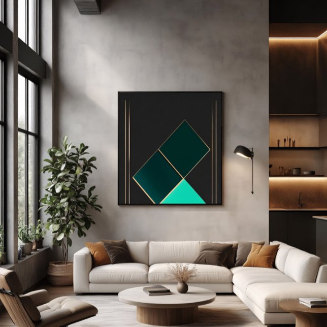 Smaragd och guld minimalism poster (Skapare uppladdad)