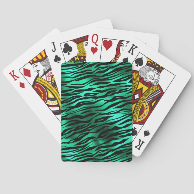 Smaragd och Guld Safari-seriens design 10 Casinokort (Baksidan)