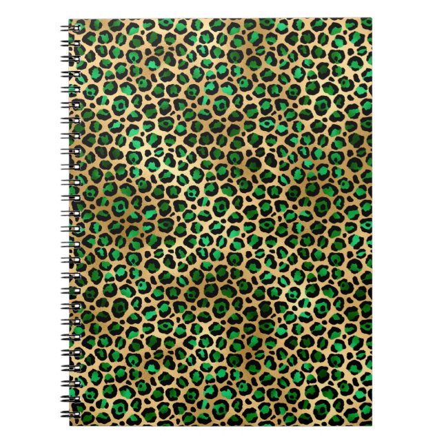 Smaragd och Guld Safari-seriens design 8 Anteckningsbok (Framsidan)