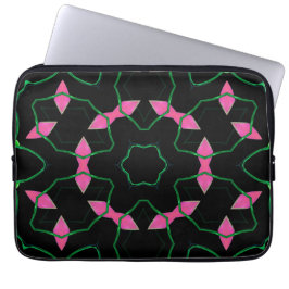 Smaragd och rosa kalejdoskop laptop fodral