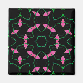 Smaragd och rosa kalejdoskop magnet