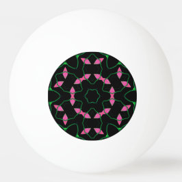 Smaragd och rosa kalejdoskop pingisboll