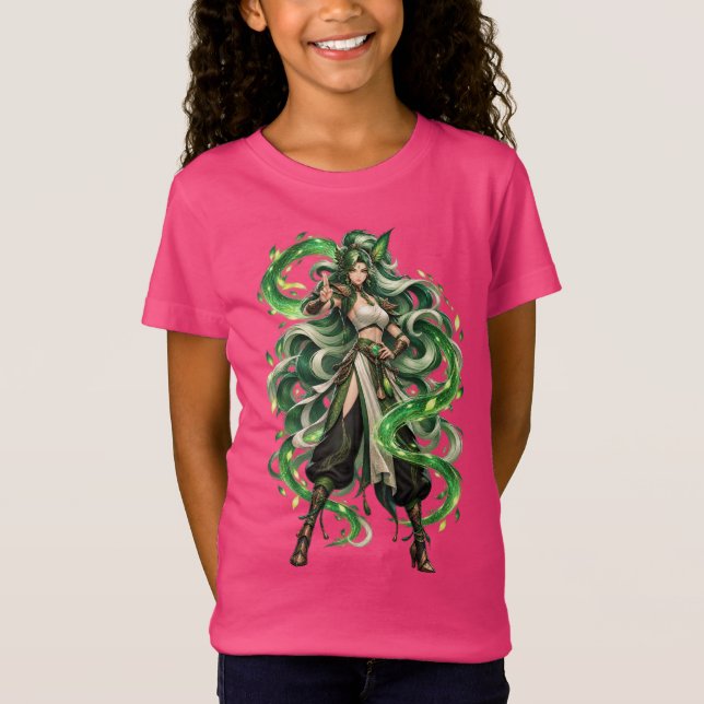 Smaragd Ormgudinna Fantasy T-Shirt (Framsida)