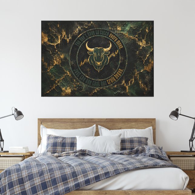 Smaragdadervarv Ox Disciplin Design Canvastryck (Insitu (sovrum))
