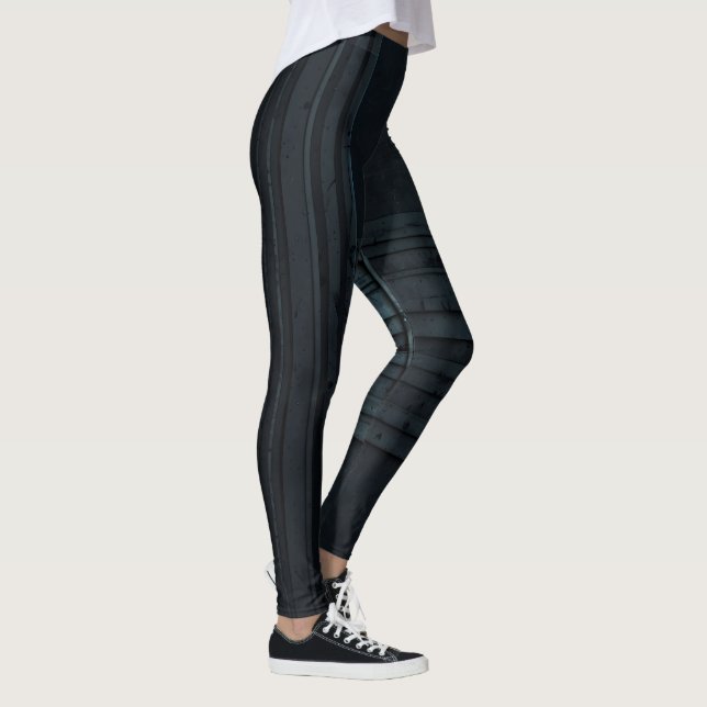 Smaragdblå rand leggings (Höger)
