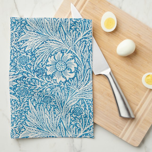 Smaragdblomma av William Morris, Vintage Trädgårds Kökshandduk (Vikt i Fjärdedel)