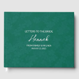 Smaragdbrev till bruden present minnesbok gästböcker