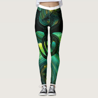 Smaragddrakstrumpor Leggings