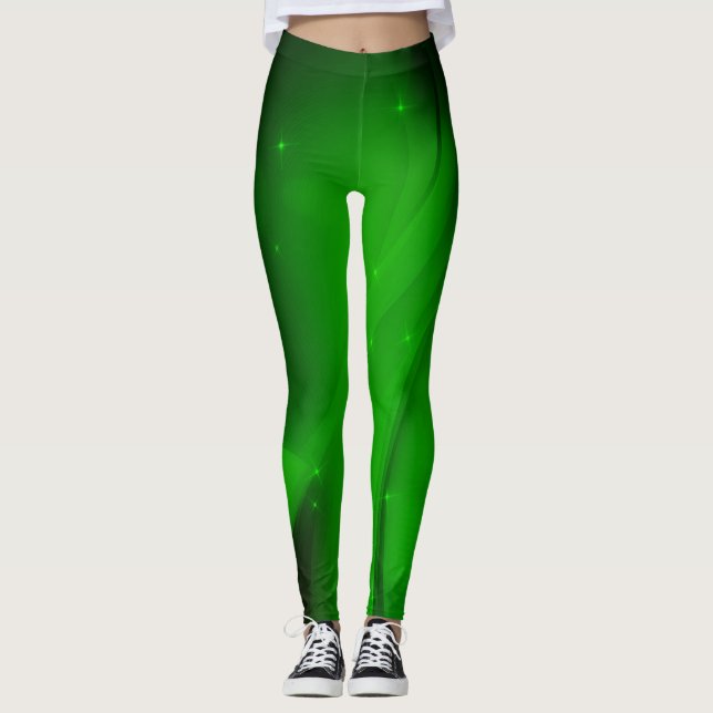 Smaragden vinkar leggings (Framsida)