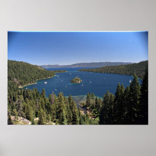 Smaragdfjärd, Lake Tahoe, Kalifornien, USA Poster