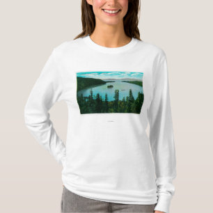 Smaragdfjärden beskådar på sjön TahoeLake Taho Tee Shirt
