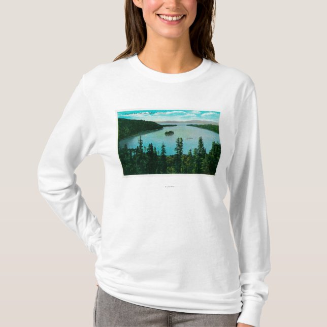 Smaragdfjärden beskådar på sjön TahoeLake Tahoe, Tee Shirt (Framsida)