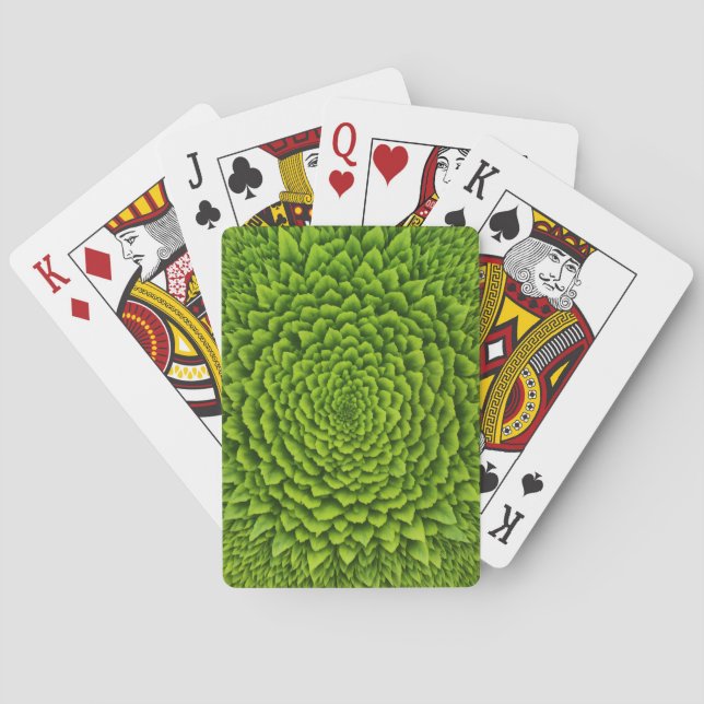 Smaragdfraktalblomning Casinokort (Baksidan)