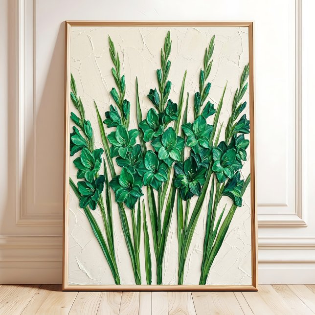 Smaragdgrön Abstrakt Canvas Konsttryck Poster (Skapare uppladdad)