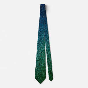 Smaragdgrön Blå Glitter Födelsedags Bröllopspresen Slips