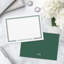 Smaragdgrön Elegant Monogram