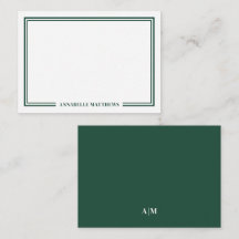 Smaragdgrön Elegant Monogram