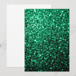 Smaragdgrön falsk glitter gnistrar inbjudningar