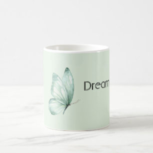 Smaragdgrön Fjäril Dröm Kaffemugg